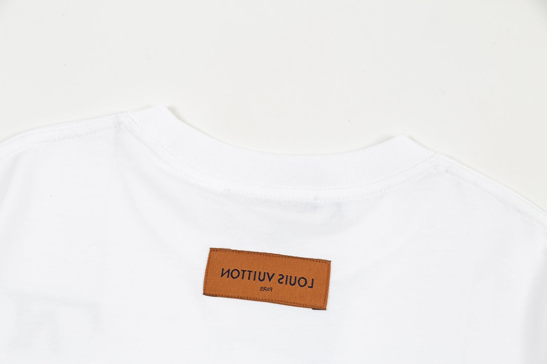 Pocket Reverse Letter Print T Shirt
