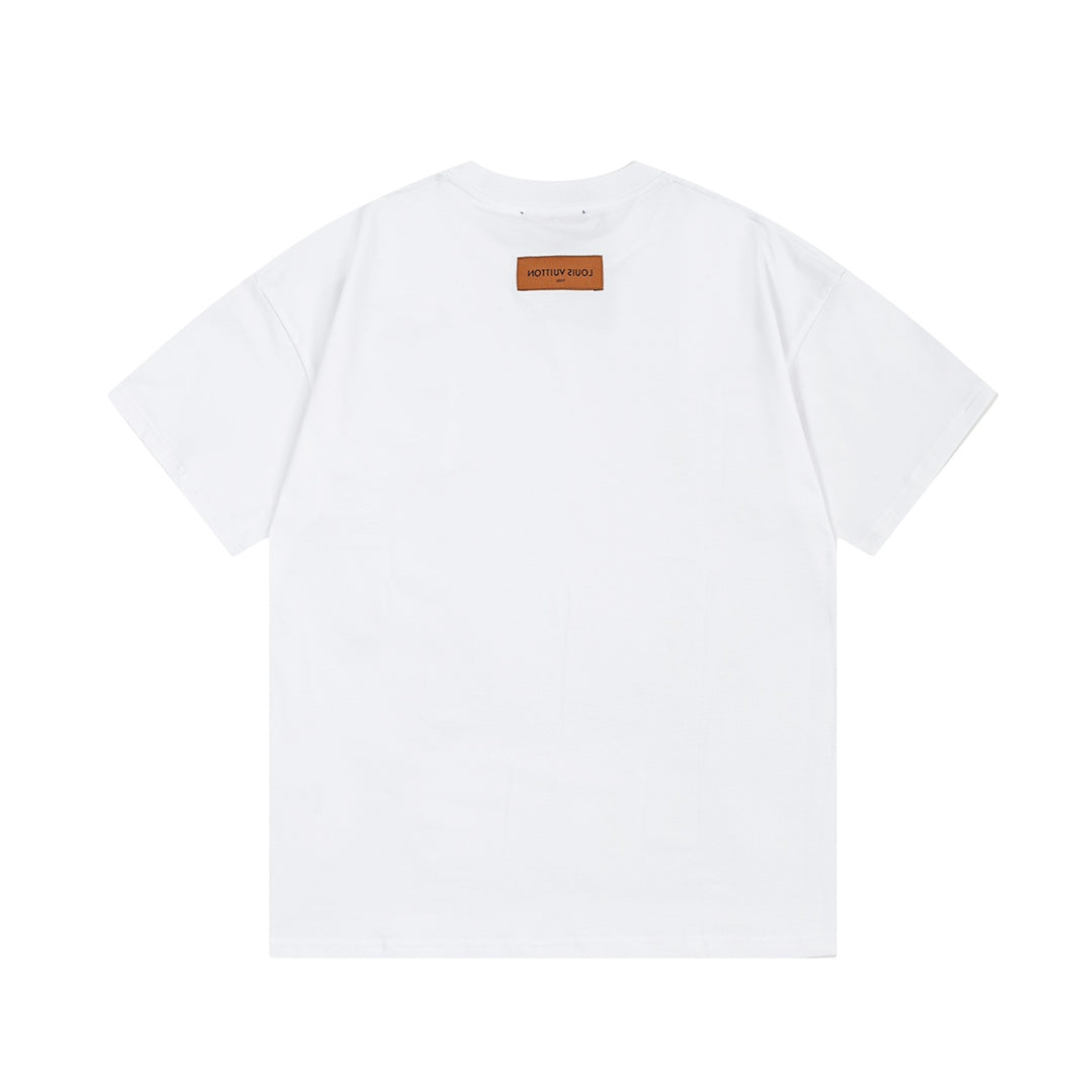 Pocket Reverse Letter Print T Shirt