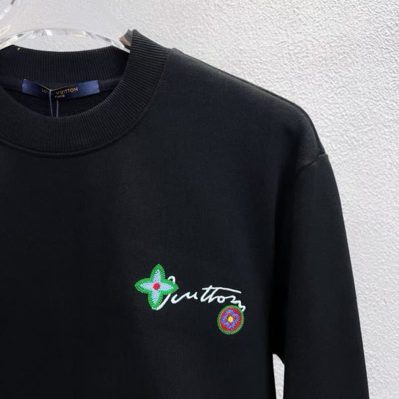 Front & Back Floral Embroidery Sweatshirt
