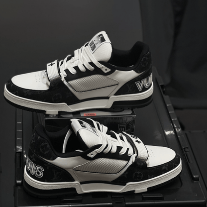 Zapatillas deportivas de piel con estampado clásico