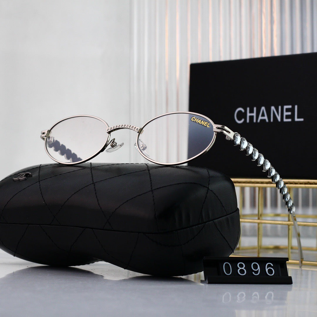 Lunettes de soleil vintage en forme d'œuf avec strass en forme de cœur