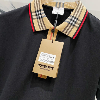 Camiseta polo con cuello a cuadros