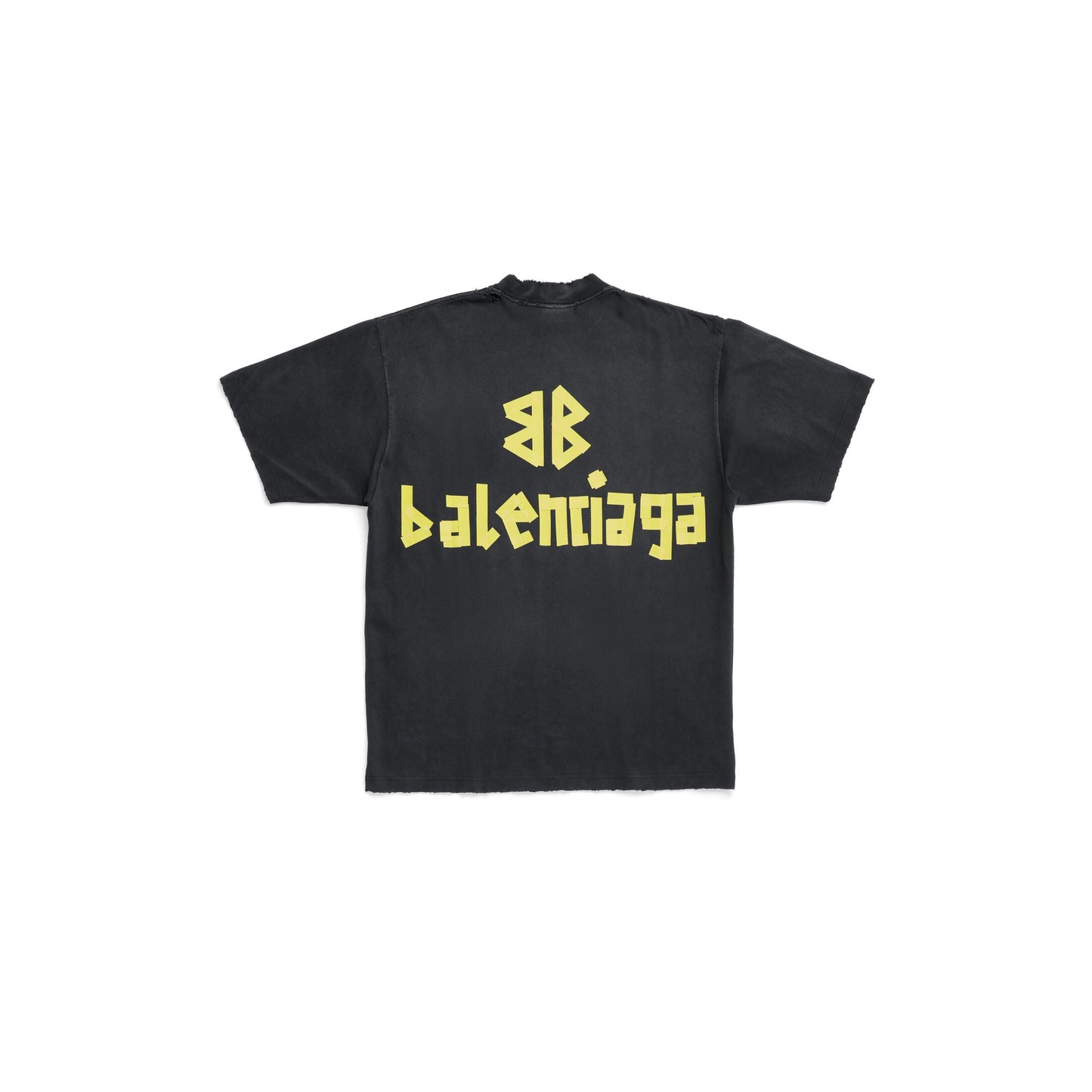 Camiseta con estampado de letras amarillas