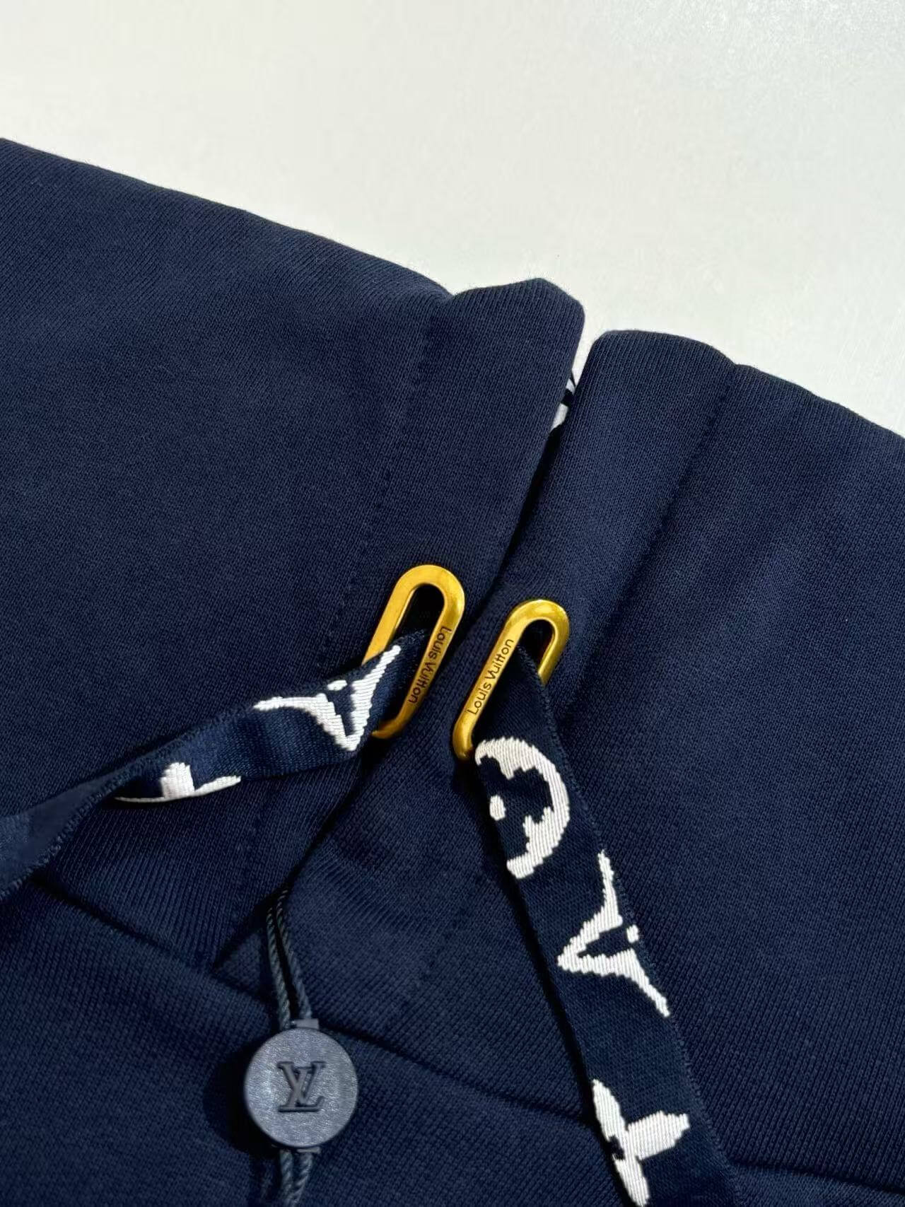 Blue Jacquard Lined Hoodie