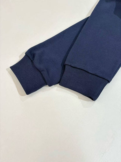 Blue Jacquard Lined Hoodie