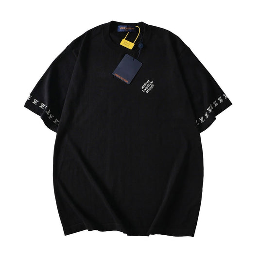 Camiseta de punto con mangas de letras