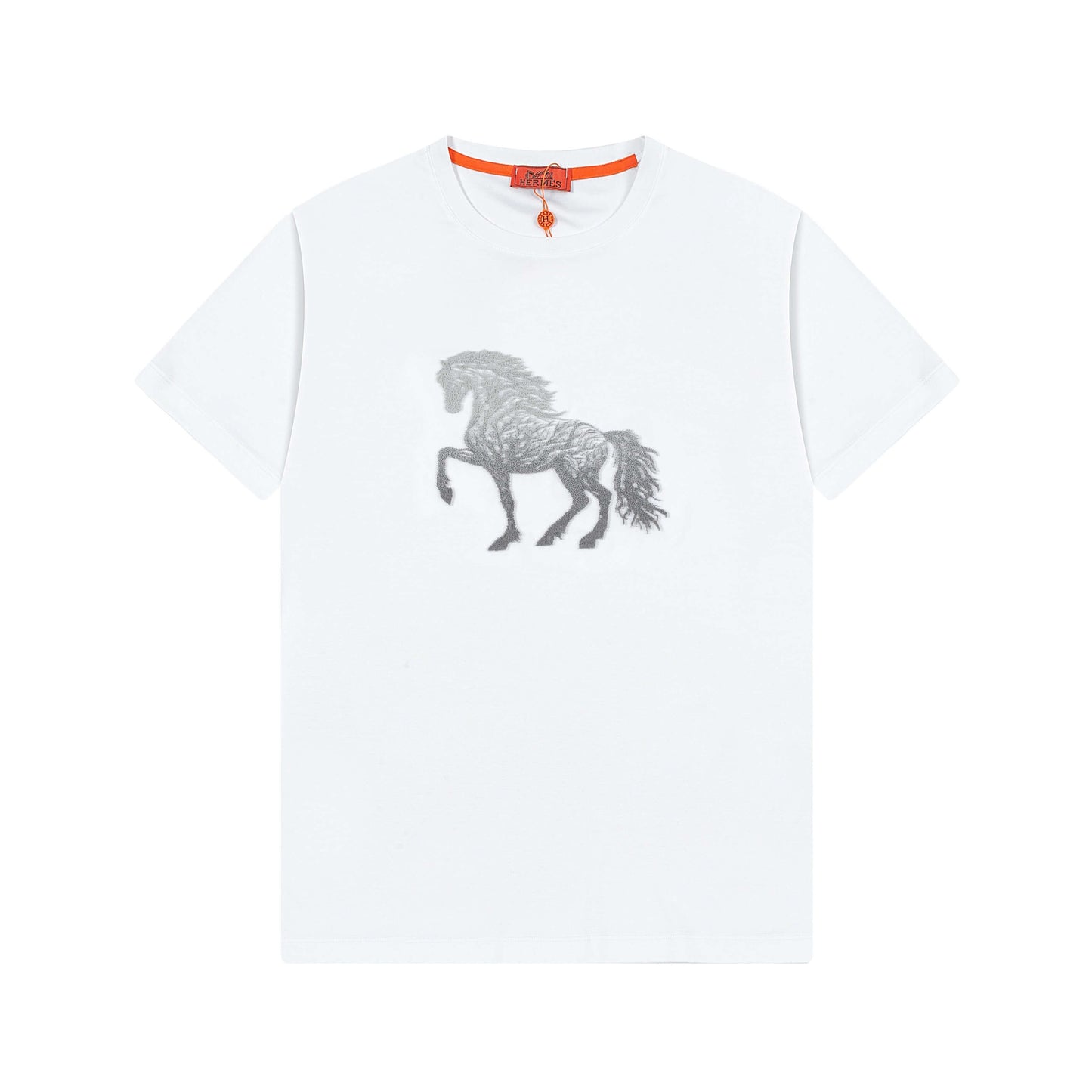 Camiseta con bordado de caballo delicado