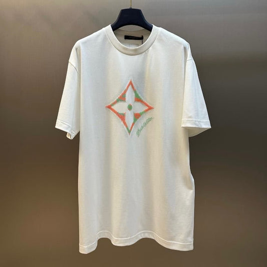 T-shirt classique à strass floraux 3D 2025