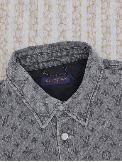 Exquisita camisa vaquera de jacquard