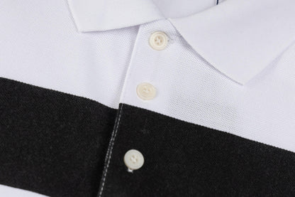 Polo à rayures et coutures