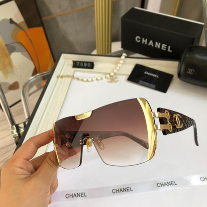 Lunettes de soleil monobloc sans monture à design dégradé
