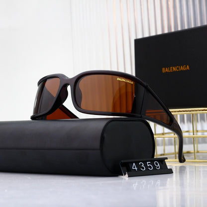 Gafas de sol curvas futuristas de montura completa