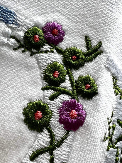 T-shirt à broderie florale