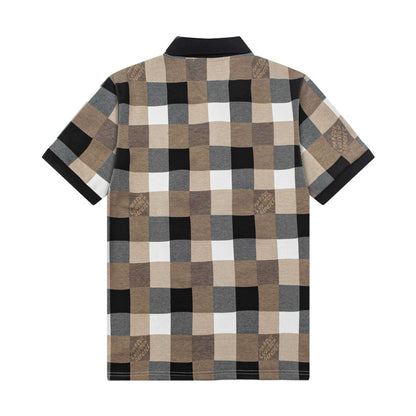 Polo à motif treillis