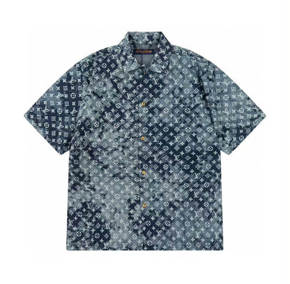 New All-Over Print Denim Shirt