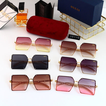 Gafas de sol elegantes de gran tamaño sin marco