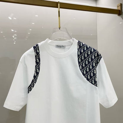 Monogram Strap & Bee Accent T-shirt