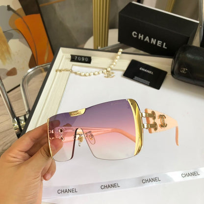 Lunettes de soleil monobloc sans monture à design dégradé
