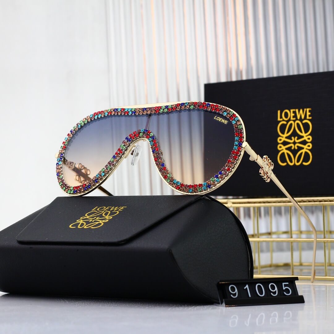 Gafas de sol de moda con protección de diamantes