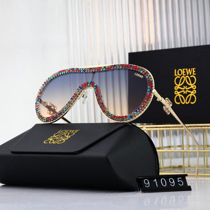 Gafas de sol de moda con protección de diamantes