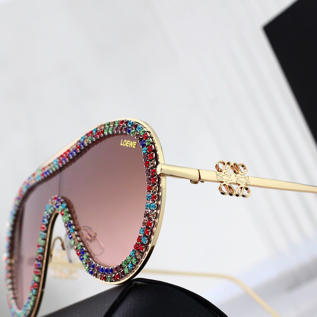 Gafas de sol de moda con protección de diamantes