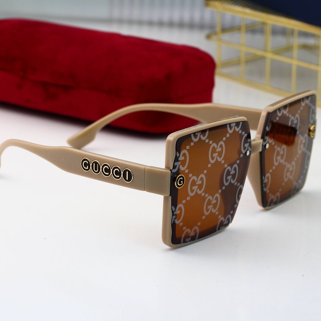 Lunettes de soleil carrées au design rétro moderne à monture complète