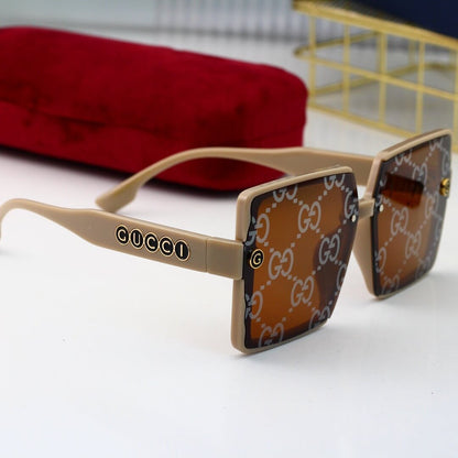 Lunettes de soleil carrées au design rétro moderne à monture complète