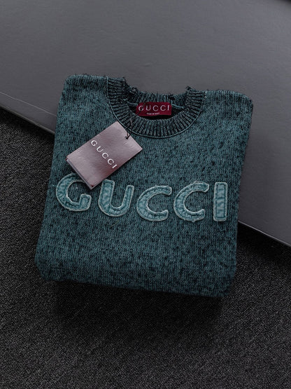 Classic Letter Embroidered Sweater