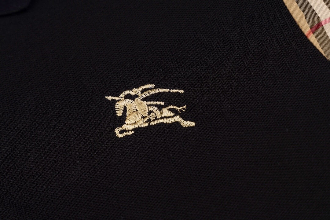 Polo à rayures marron