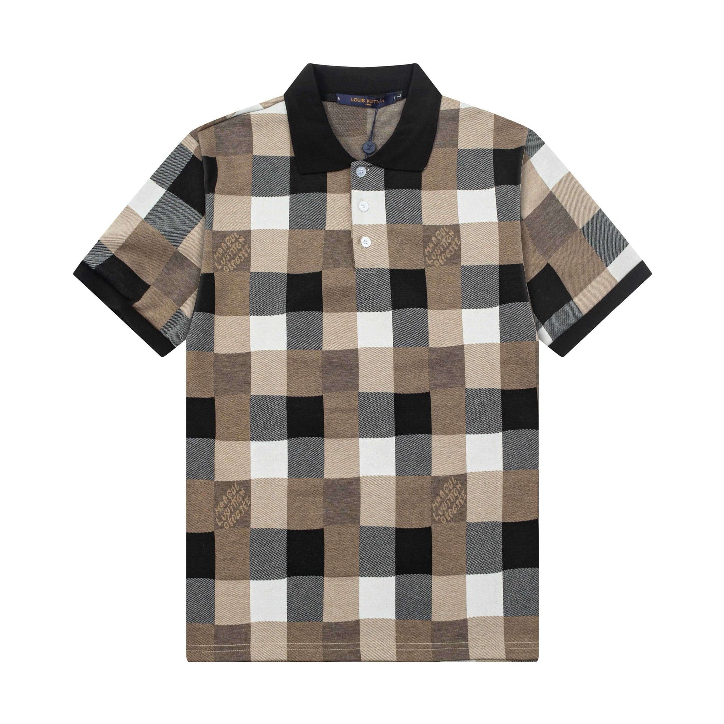 Polo à motif treillis
