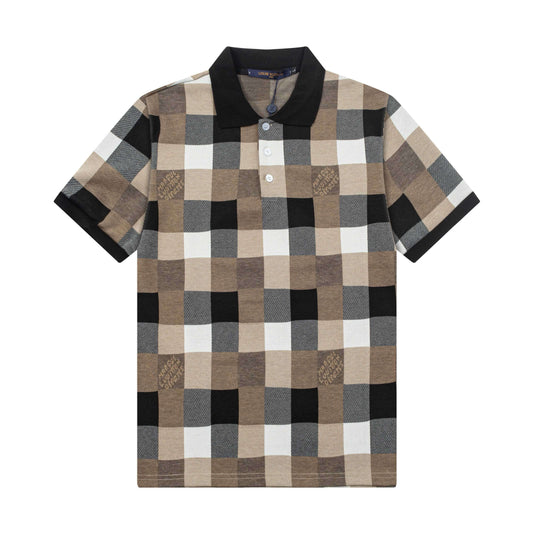 Polo à motif treillis