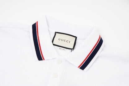 Camisa polo de rayas con patchwork
