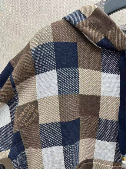 Plaid Design Hoodie