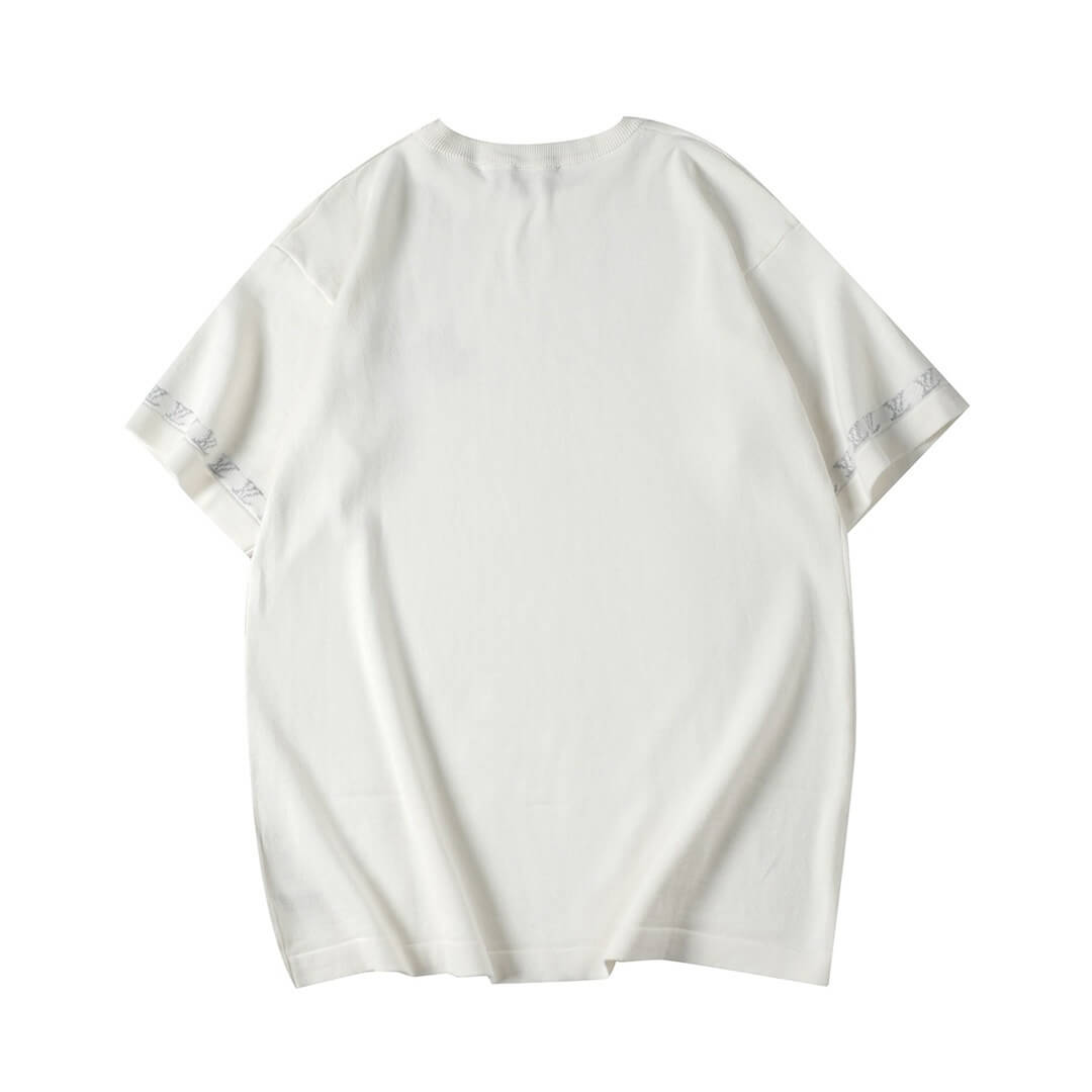 Camiseta de punto con mangas de letras