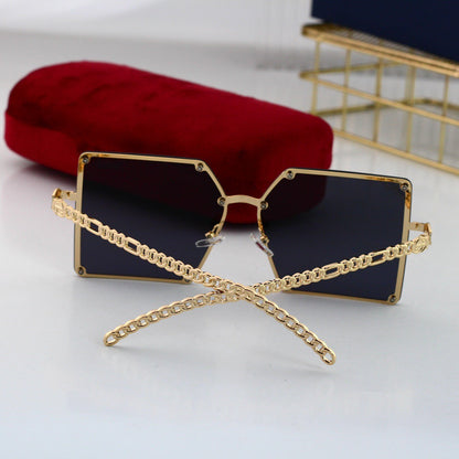 Gafas de sol elegantes de gran tamaño sin marco
