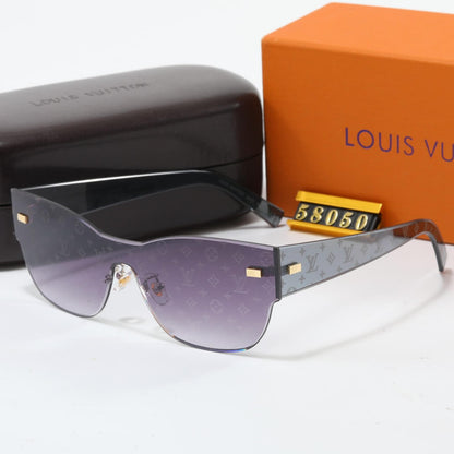 Lunettes de soleil sans monture à imprimé lettre