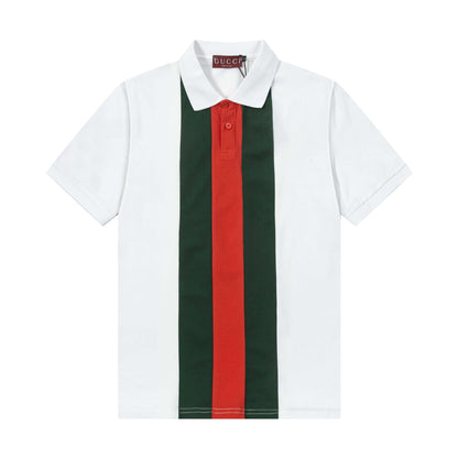 Polo de rayas rojas y verdes