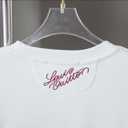 Embroidered Beaded Letter Sweatshirt