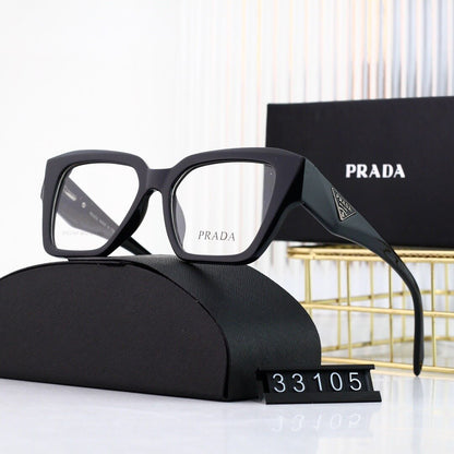 Gafas lisas de montura grande, modernas y sencillas