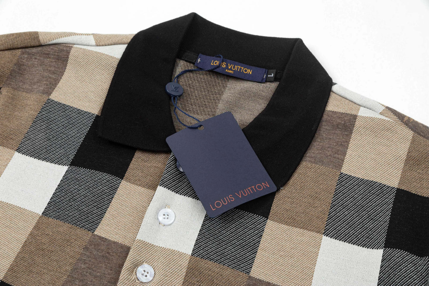 Polo à motif treillis