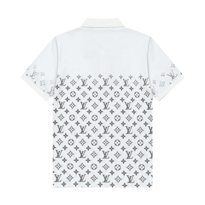 Polo con estampado completo de medio cuerpo
