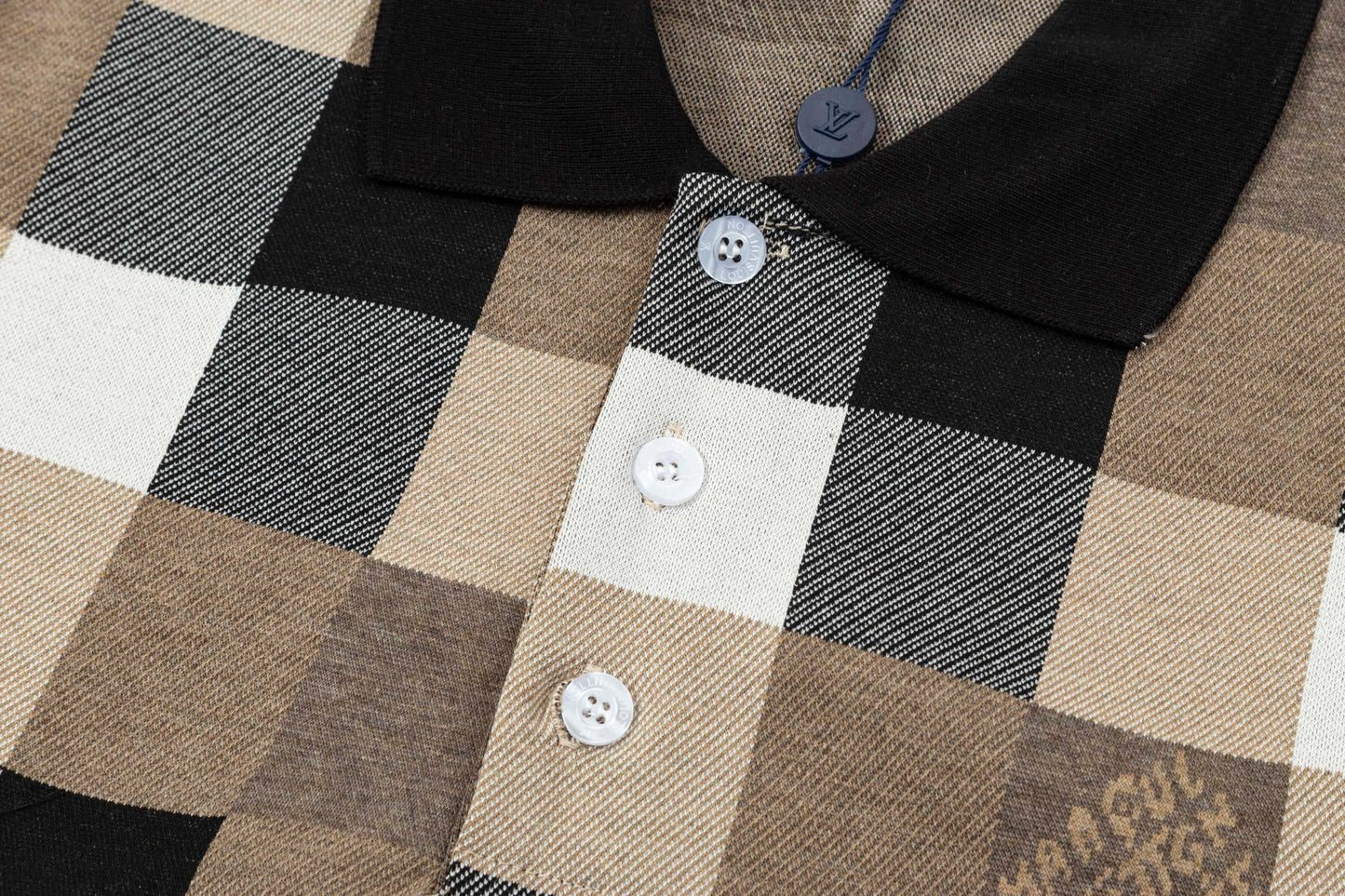 Polo à motif treillis