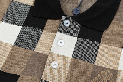 Polo à motif treillis