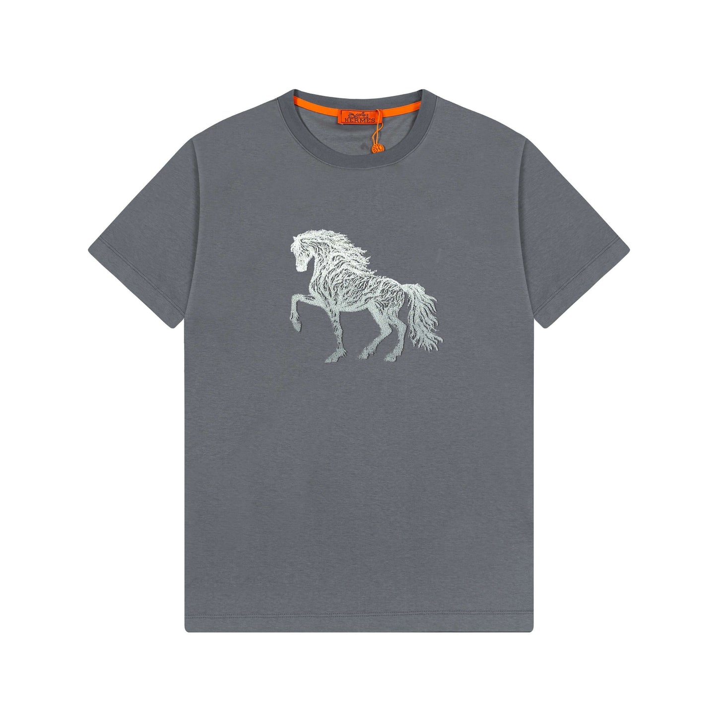 Camiseta con bordado de caballo delicado