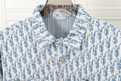 Blue - tone All - over Printed Shirt