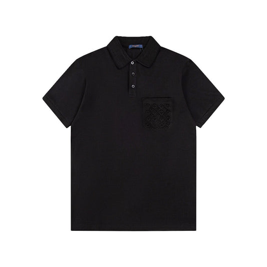 Camiseta polo con estampado de bolsillo