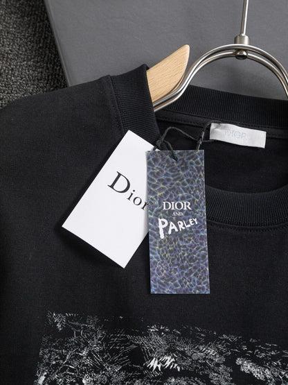 T-shirt brodé de lettres florales