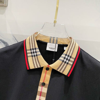 Camiseta polo con cuello a cuadros
