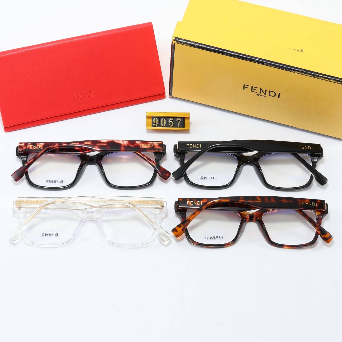 Lunettes unies à monture carrée tendance