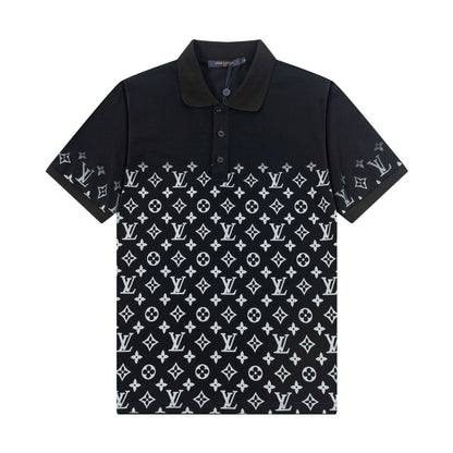 Polo con estampado completo de medio cuerpo